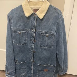 Vintage Ralph Lauren Jean Jacket with Sherpa Lined Collar